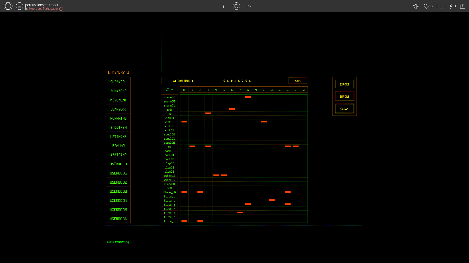 openprocessing sample sequencer